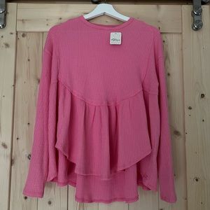 NEW!  (With tags!) FREE PEOPLE Oh My Babydoll Thermal in Pink Carnation XS